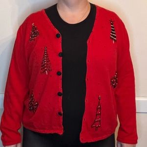 Red Ugly Christmas cardigan designers originals